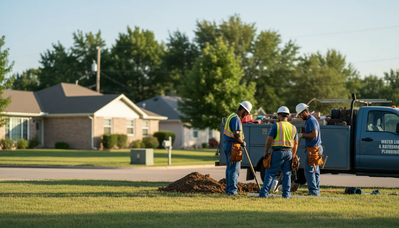Residential water line and bathroom plumbing service in Arapahoe, WY